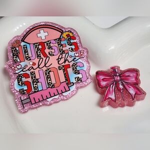 Nurse Flatback Focal Bead Badge Pen Keychain Bag Clip Magnet Crafts Pin Acrylic